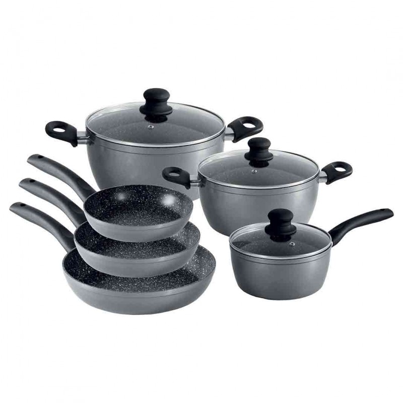 STONELINE® Set de cuisine 11 pcs avec casseroles et poêles