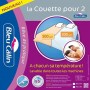 BLEU CALIN Couette couple Segmentable 220x240 cm blanc